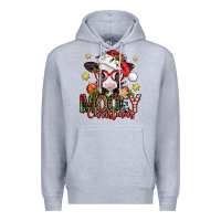 Heather Grey mooey christmas baby calf Premium Hoodie - Jasminsmagicworld