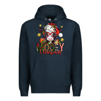 Navy mooey christmas baby calf Premium Hoodie - Jasminsmagicworld