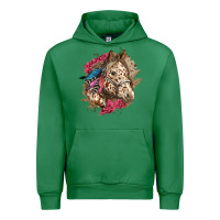 Emerald Floral Appaloosa Horse With Feathers Urban Hoodie - LillyAllenDesigns
