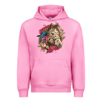 Fuchsia Pink Floral Appaloosa Horse With Feathers Urban Hoodie - LillyAllenDesigns