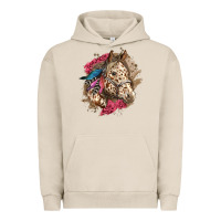 Pigment French Oak Floral Appaloosa Horse With Feathers Urban Hoodie - LillyAllenDesigns