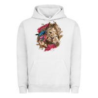 Pigment Lunar Rock Floral Appaloosa Horse With Feathers Urban Hoodie - LillyAllenDesigns