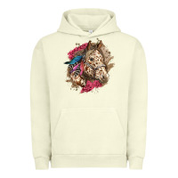 Pigment Pistachio Floral Appaloosa Horse With Feathers Urban Hoodie - LillyAllenDesigns