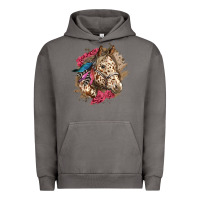 Pigment Tornado Floral Appaloosa Horse With Feathers Urban Hoodie - LillyAllenDesigns