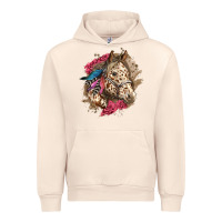 Sandshell Floral Appaloosa Horse With Feathers Urban Hoodie - LillyAllenDesigns