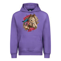 Tulip Floral Appaloosa Horse With Feathers Urban Hoodie - LillyAllenDesigns