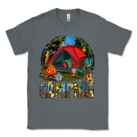 Charcoal Heather camping Classic Tee - texasbilliewilder