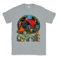 Heather Grey camping Classic Tee - texasbilliewilder