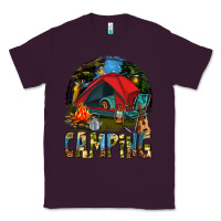 Plum camping Classic Tee - texasbilliewilder