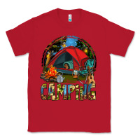 Red camping Classic Tee - texasbilliewilder