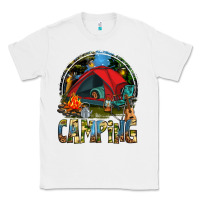 White camping Classic Tee - texasbilliewilder