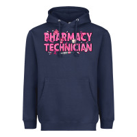 Navy Breast Cancer Pharmacy Technician Heavyweight Hoodie - texasbilliewilder