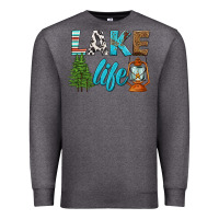 Charcoal Heather lake life Premium Sweatshirt - HRA Design Shop