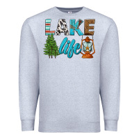 Heather Grey lake life Premium Sweatshirt - HRA Design Shop