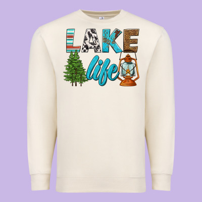 Lake Life Premium Sweatshirt Designed By Hra Design Shop