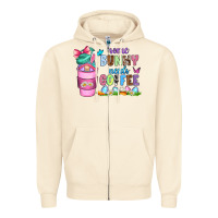 Sandshell some bunny needs coffee with gnomes Zipper Hoodie - Zillion Design Studio