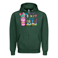 Sports Green some bunny needs coffee with gnomes Zipper Hoodie - Zillion Design Studio