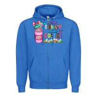 True Royal some bunny needs coffee with gnomes Zipper Hoodie - Zillion Design Studio