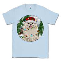 Dusty Blue Pomeranian And Farm Classic Tee - RanaPortraitStore