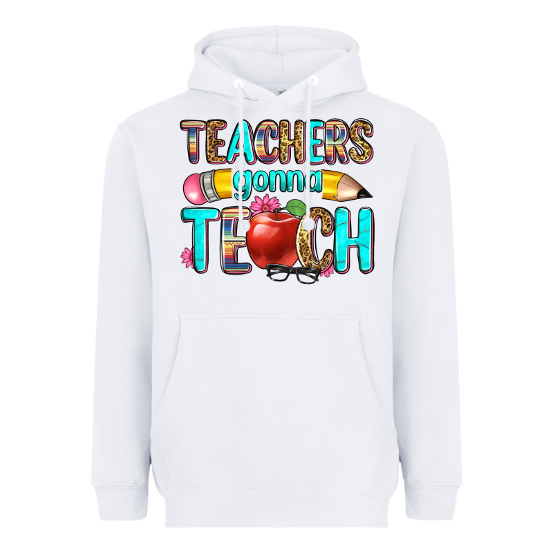 Teachers Gonna Teach Heavyweight Hoodie by Zillion Design Studio | Teevron