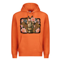 Carrot Western Floral Giraffe Premium Hoodie - LillyAllenDesigns