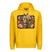 Lemon Western Floral Giraffe Premium Hoodie - LillyAllenDesigns