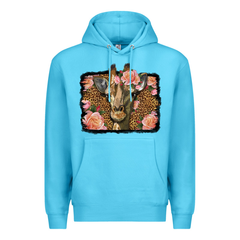 Western Floral Giraffe Premium Hoodie by LillyAllenDesigns | Teevron