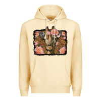 Pina Colada Western Floral Giraffe Premium Hoodie - LillyAllenDesigns