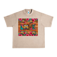 French Oak love school bus leopard Urban Heavy Tee - Artiststas