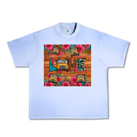 Grape Ice love school bus leopard Urban Heavy Tee - Artiststas