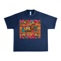 Navy love school bus leopard Urban Heavy Tee - Artiststas