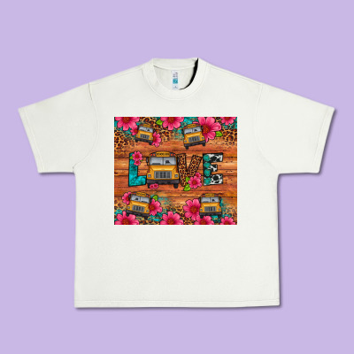 Love School Bus Leopard Urban Heavy Tee Designed By Artiststas