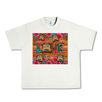 Pistachio love school bus leopard Urban Heavy Tee - Artiststas