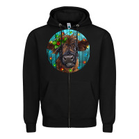 Black Calf Christmas Zipper Hoodie - RanaPortraitStore