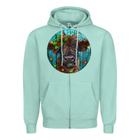 Seafoam Calf Christmas Zipper Hoodie - RanaPortraitStore