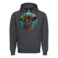 Smoke Calf Christmas Zipper Hoodie - RanaPortraitStore