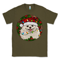 Army Green Christmas pomeranian Classic Tee - RanaPortraitStore