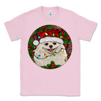 Bubblegum Pink Christmas pomeranian Classic Tee - RanaPortraitStore
