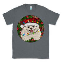 Charcoal Heather Christmas pomeranian Classic Tee - RanaPortraitStore