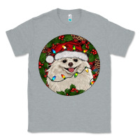 Heather Grey Christmas pomeranian Classic Tee - RanaPortraitStore