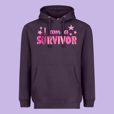 I Am A Survivor Breast Cancer Heavyweight Hoodie Designed By Texasbilliewilder