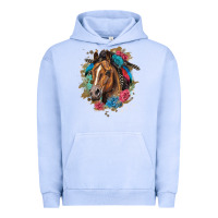 Pigment Grape Ice quarter horse floral Urban Hoodie - LillyAllenDesigns