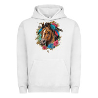Pigment Lunar Rock quarter horse floral Urban Hoodie - LillyAllenDesigns