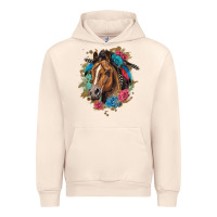 Sandshell quarter horse floral Urban Hoodie - LillyAllenDesigns