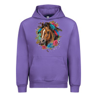 Tulip quarter horse floral Urban Hoodie - LillyAllenDesigns