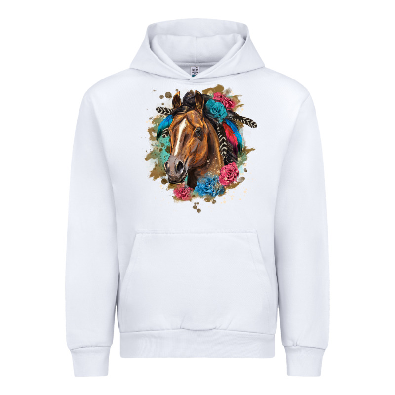 Quarter Horse Floral Urban Hoodie by LillyAllenDesigns | Teevron