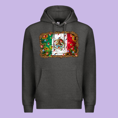 Christmas Lights Mexican Flag Premium Hoodie Designed By Jasminsmagicworld