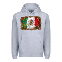 Heather Grey Christmas lights Mexican flag Premium Hoodie - Jasminsmagicworld