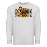 Dove Grey mom highland cow Premium Sweatshirt - RacoonDesign