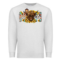 Oatmeal Heather mom highland cow Premium Sweatshirt - RacoonDesign